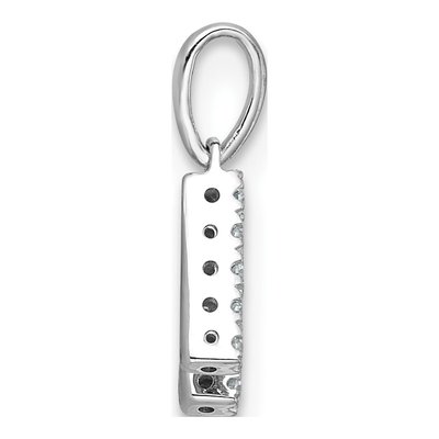 14K White Gold 1/20 ct tw Diamond Letter H Pendant – view 3