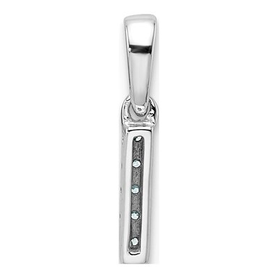 14K White Gold Diamond Initial I Pendant – view 3