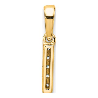 14K Yellow Gold Diamond Letter I Pendant – view 4