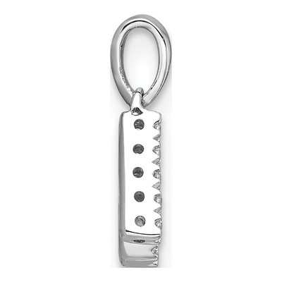 14K White Gold 1/20 ct tw Diamond Letter K Pendant – view 3