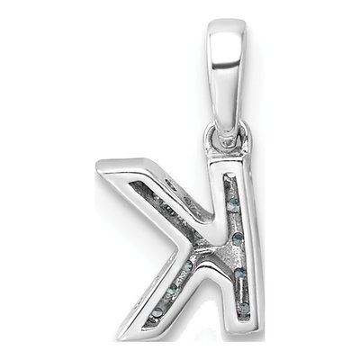 14K White Gold 1/20 ct tw Diamond Letter K Pendant – view 4