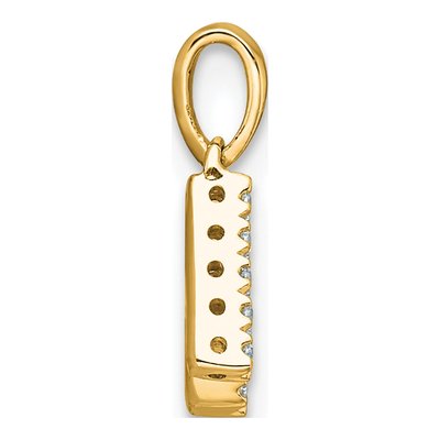 14K Yellow Gold 1/20 ct tw Diamond Letter K Pendant – view 3