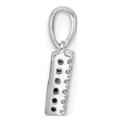 14K White Gold 0.09 ct tw Diamond Letter M Pendant – view 3