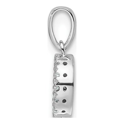 14K White Gold 1/15 ct tw Diamond Letter O Pendant – view 2