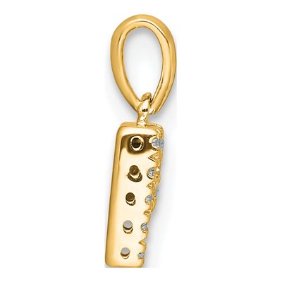 10K Yellow Gold 1/20 ct tw Diamond Letter P Pendant – view 3