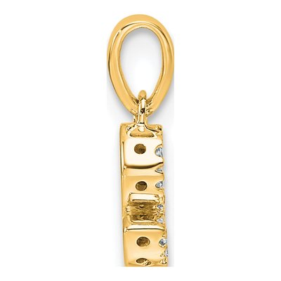 10K Yellow Gold 1/20 ct tw Diamond Letter S Pendant – view 3
