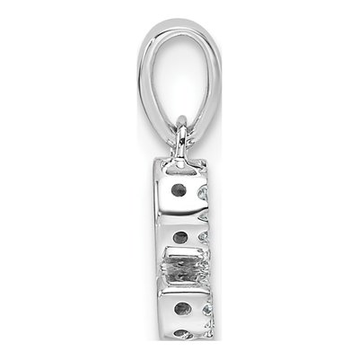14K White Gold 1/20 ct tw Diamond Letter S Pendant – view 3