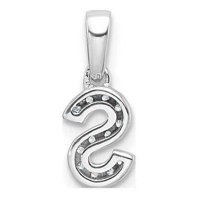 14K White Gold 1/20 ct tw Diamond Letter S Pendant – view 4