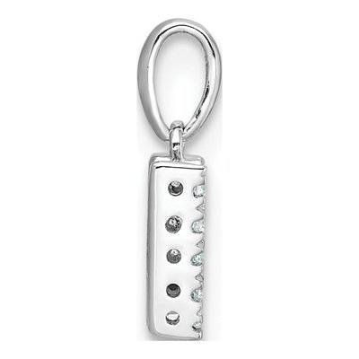 14K White Gold 0.11 ct tw Diamond Letter W Pendant – view 2