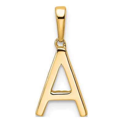10K Yellow Gold 1/15 ct tw Diamond Letter A Pendant – view 4
