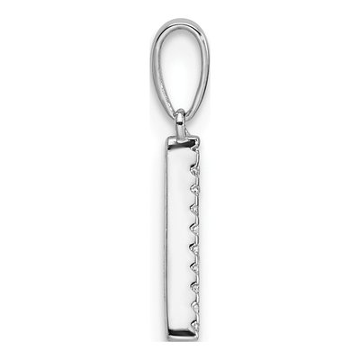 14K White Gold 1/15 ct tw Diamond Letter A Pendant – view 2