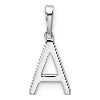 14K White Gold 1/15 ct tw Diamond Letter A Pendant – view 3