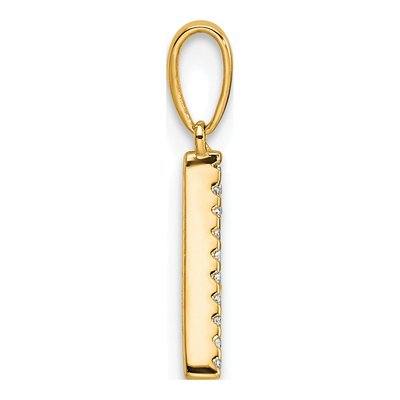 14K Yellow Gold 1/15 ct tw Diamond Letter A Pendant – view 3