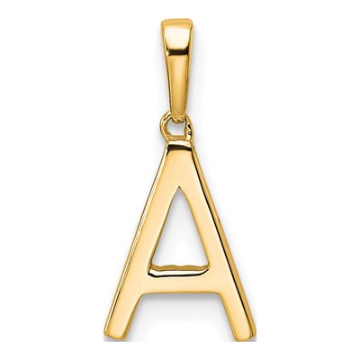 14K Yellow Gold 1/15 ct tw Diamond Letter A Pendant – view 4