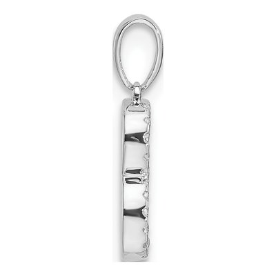 14K White Gold 0.09 ct tw Diamond Letter B Pendant – view 2
