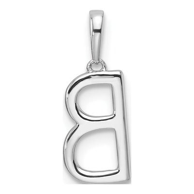14K White Gold 0.09 ct tw Diamond Letter B Pendant – view 3