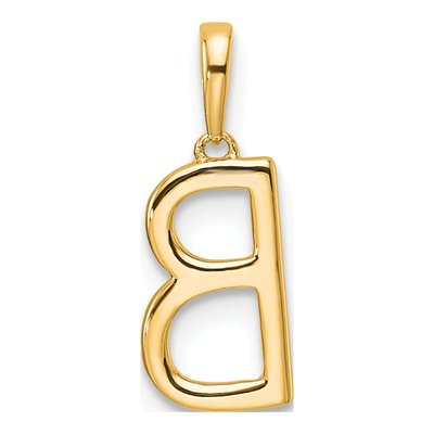14K Yellow Gold 0.09 ct tw Diamond Letter B Pendant – view 4