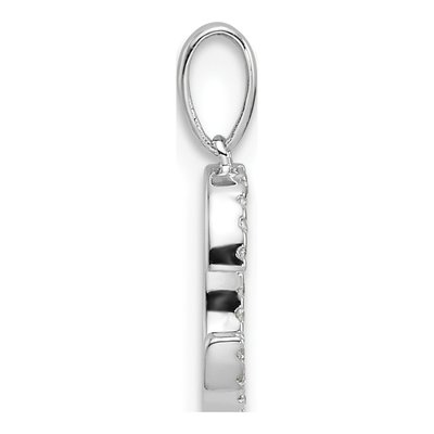 14K White Gold 1/15 ct tw Diamond Letter C Pendant – view 2