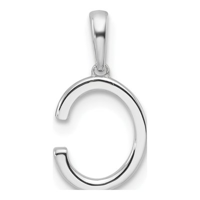 14K White Gold 1/15 ct tw Diamond Letter C Pendant – view 3