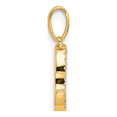 14K Yellow Gold 1/15 ct tw Diamond Letter C Pendant – view 3