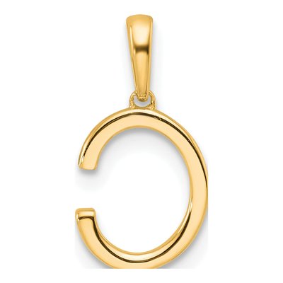 14K Yellow Gold 1/15 ct tw Diamond Letter C Pendant – view 4