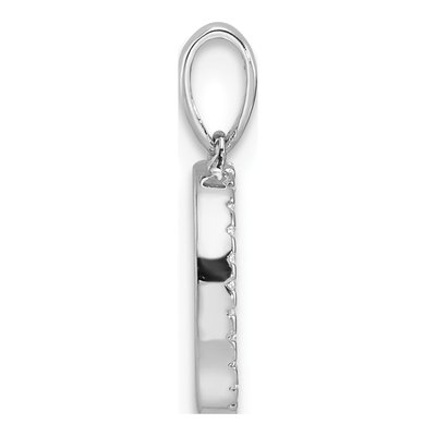 14K White Gold 1/15 ct tw Diamond Letter D Pendant – view 2