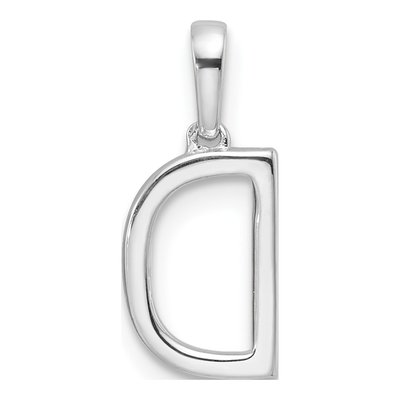 14K White Gold 1/15 ct tw Diamond Letter D Pendant – view 3