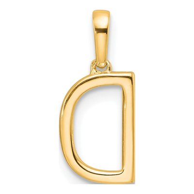 14K Yellow Gold 1/15 ct tw Diamond Letter D Pendant – view 4