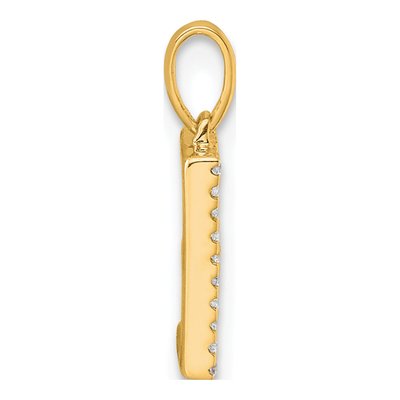 10K Yellow Gold 1/15 ct tw Diamond Letter E Pendant – view 3