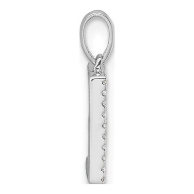 14K White Gold 1/15 ct tw Diamond Letter E Pendant – view 2