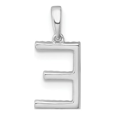 14K White Gold 1/15 ct tw Diamond Letter E Pendant – view 3