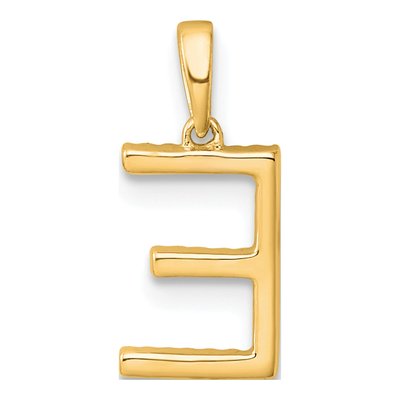 14K Yellow Gold 1/15 ct tw Diamond Letter E Pendant – view 4