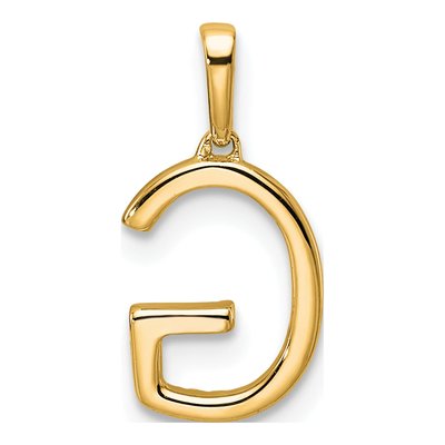 10K Yellow Gold 1/15 ct tw Diamond Letter G Pendant – view 4