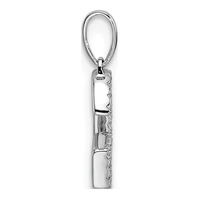 14K White Gold 1/15 ct tw Diamond Letter G Pendant – view 2