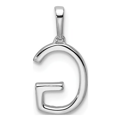 14K White Gold 1/15 ct tw Diamond Letter G Pendant – view 3