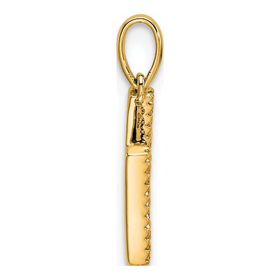 10K Yellow Gold 1/15 ct tw Diamond Letter H Pendant – view 3