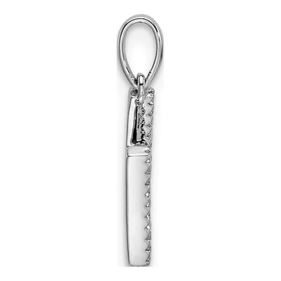 14K White Gold 1/15 ct tw Diamond Letter H Pendant – view 3