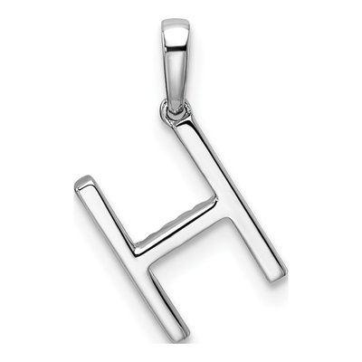 14K White Gold 1/15 ct tw Diamond Letter H Pendant – view 4
