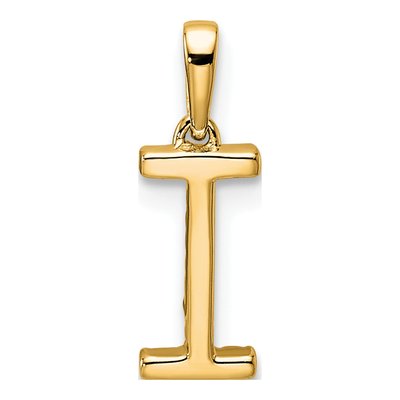 10K Yellow Gold 1/20 ct tw Diamond Initial I Pendant – view 4