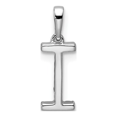 14K White Gold 1/20 ct tw Diamond Initial I Pendant – view 3