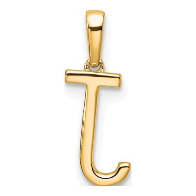 10K Yellow Gold 1/20 ct tw Diamond Letter J Pendant – view 5