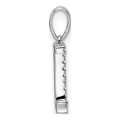 14K White Gold 1/20 ct tw Diamond Letter J Pendant – view 3