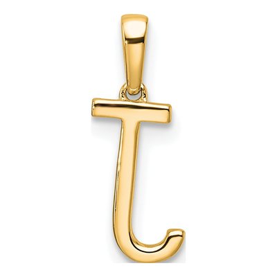 14K Yellow Gold 1/20 ct tw Diamond Letter J Pendant – view 4