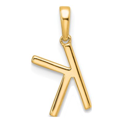 10K Yellow Gold 1/15 ct tw Diamond Letter K Pendant – view 4