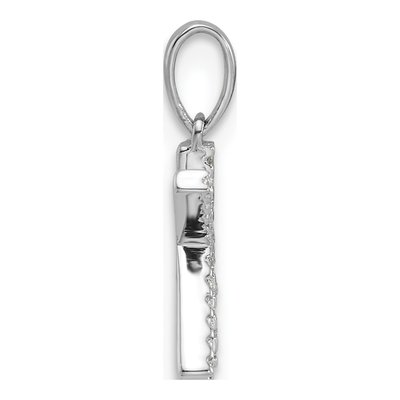 14K White Gold 1/15 ct tw Diamond Letter K Pendant – view 2