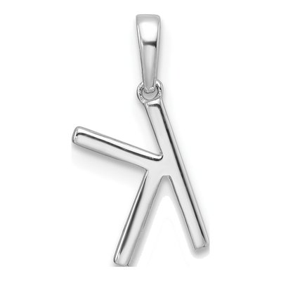 14K White Gold 1/15 ct tw Diamond Letter K Pendant – view 3