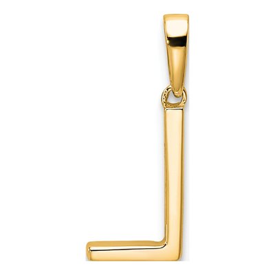 14K Yellow Gold Diamond Letter L Pendant – view 4