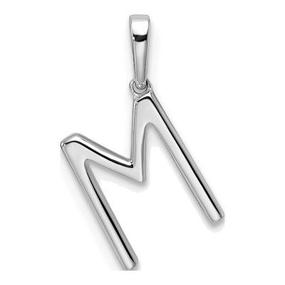 14K White Gold 0.09 ct tw Diamond Letter M Pendant – view 4