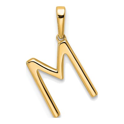 14K Yellow Gold 0.09 ct tw Diamond Letter M Pendant – view 4