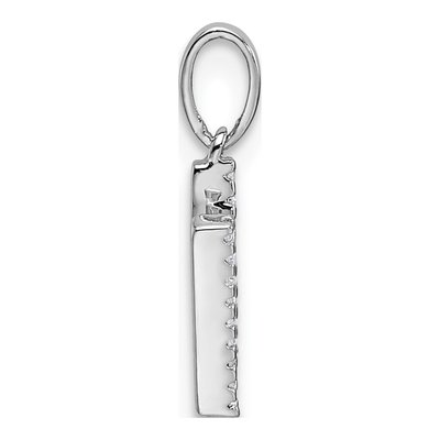 14K White Gold 1/15 ct tw Diamond Letter N Pendant – view 3